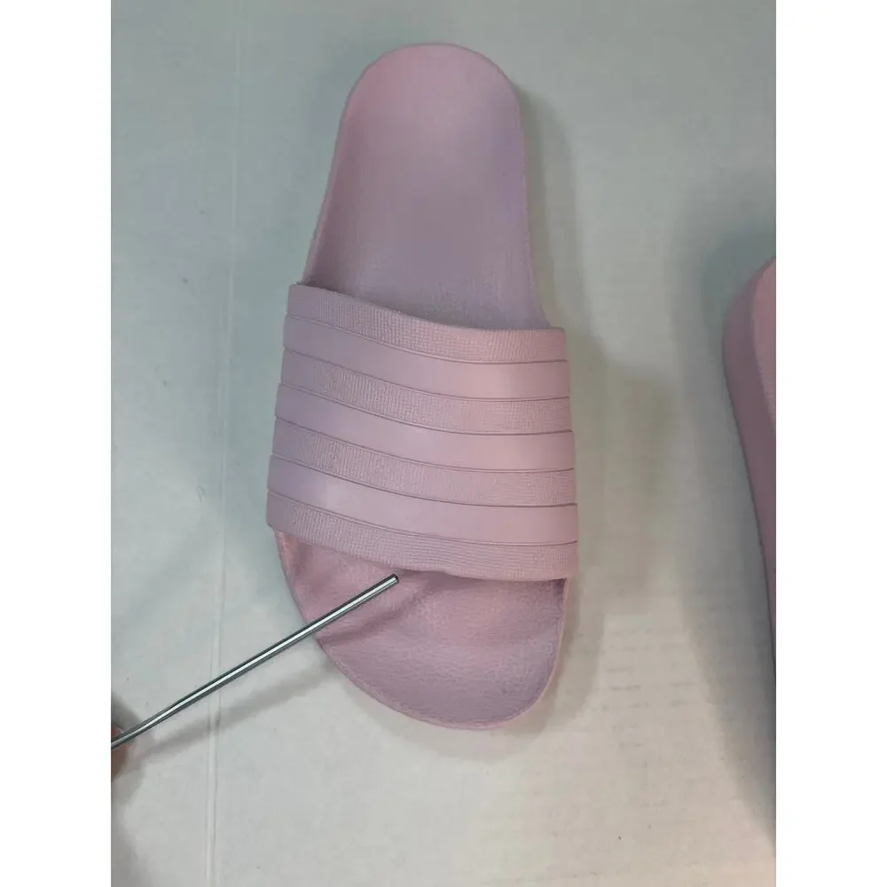 Adidas Women's Pink Adilette Comfort Slides - Size 9
